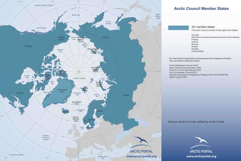 Arctic Portal Map - Arctic Council Member States